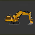 Yellow Crawler Type Heavy Duty Utility Vehicle With Mechanical Arm And Bucket