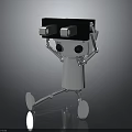 Silver Humanoid Robot Electronic Appliance With Metallic Design Shiny Arms And Legs