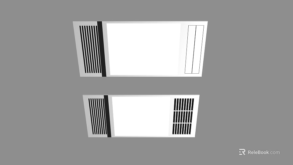 Ceiling Mounted Air Conditioner Vents With Grille Design For Modern Interiors 3d model 
