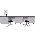 Modern experimental bench Laboratory side bench Laboratory operating table operating table side table eye washer drip rack Experimental stool 3d model