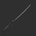 Traditional Japanese Metal Katana Sword With Decorative Hilt And Sharp Blade