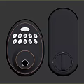 Smart Digital Door Handle With Keypad Secure Modern Home Access 3d model