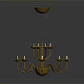 Elegant Golden Chandelier With Multiple Candle Holders And Classic Design
