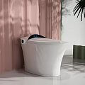 Modern Smart Toilet With White Ceramic Design Digital Display And Comfort Features