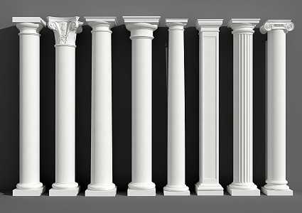 European Roman Column 3d model