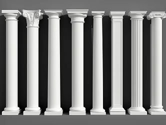 European Roman Column 3d model