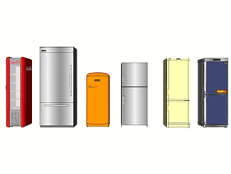 Modern refrigerator combination 3d model