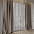 Modern Curtain Modern Window Screen 3d model