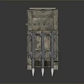 Military Tank Equipped with Multiple Missile Launchers and Camouflage Armored Design