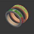 Elegant Golden Rings with Intricate Decorative Patterns for Daily Life Accessories