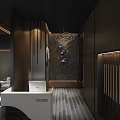 Modern Billiard Room Interior With Green Pool Tables Golden Ceiling Lines And Large Windows