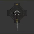 Turret Turntable Railgun Sci-fi Tower Defense Game Tower Defense Sci-fi Turret Game Turret Game Battery 3d model