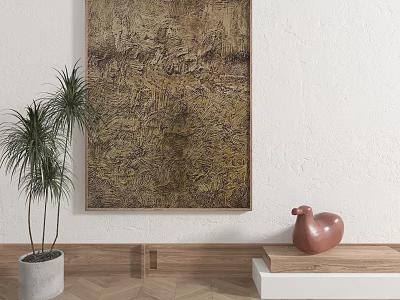 New Chinese abstract painting abstract decorative painting 3d model