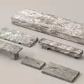 New Chinese Style Other Stool Stone Bench Green Slab Bench 3d model