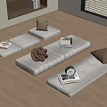 Modern Simple Carpet Square Carpet Square Carpet Fabric 3d model
