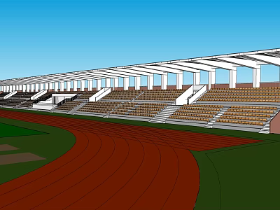 modern football stadium standard football stadium stands 3d model