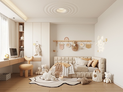 Children's Room Daughter Room Princess Room Baby Room Multifunctional Room Cream Style model