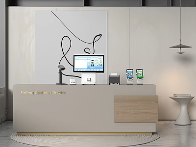 Modern Light Luxury Cash Register Modern Cash Register Reception Desk Cash Register 3d model