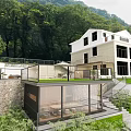 Modern Detached Villa With Mountain View Lush Greenery And Glass Terrace Structure