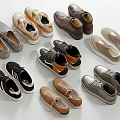 Assorted Casual Shoes Collection Featuring Various Colors Styles And Designs 3d model