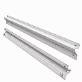 Black Iron Sliding Rails For Furniture Hardware Heavy Duty Metal Construction