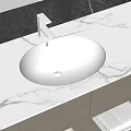 Table basin under counter basin wash basin 3d model