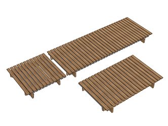 Modern floor anticorrosive wood floor combination 3d model