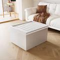 White Storage Cabinet in Modern Living Room with Sofa and Wooden Floor