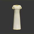 Women's White Short Sleeve Casual Dress With Simple Elegant Design