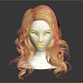 Realistic Human Head Mannequin With Natural Looking Golden Curly Hair Wig