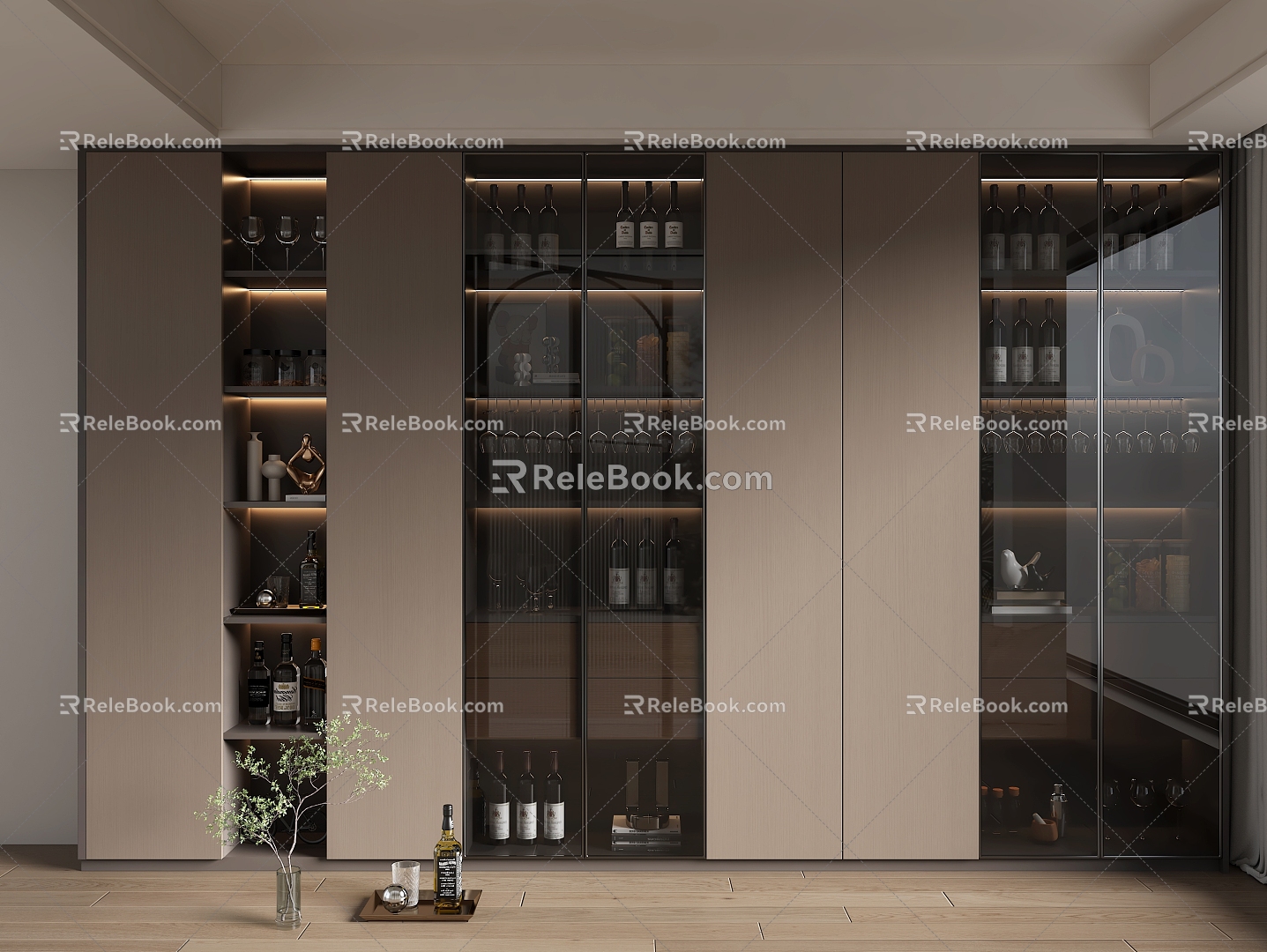 Modern Wine Cabinet 3d model