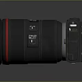 Canon EOS Digital Camera With Professional Red Ring Lens And Black Body Design
