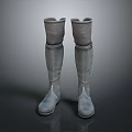 Men Wearing Stylish Gray Tall Boots For Fashionable Outdoor Look