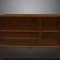 Brown Wooden Display Bookshelf With Multiple Open Shelves And Sturdy Legs