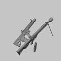 Modern Desert Tan Tactical Rifle with Bipod Scope Magazine and 3D Render Design