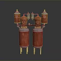 Booster sci-fi switch flame booster aircraft engine switch electronic switch power switch 3d model