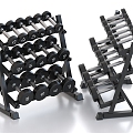 Barbell Barbell Rack Fitness Equipment 3d model