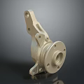 Sturdy Metal Household Component With Mounting Holes And Cylindrical Base Design