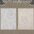 Modern Square Carpet Fabric Carpet 3d model