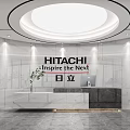 Modern pantry office two panoramic views 3d model