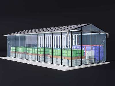 Aquaculture house Aquaculture system Aquatic filtration system 3d model