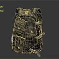 Practical Dark Backpack With Multiple Pockets And Adjustable Straps For Daily Use