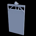 Industrial Sliding Gate With Metal Frame Gray Panel And Top Drive Mechanism