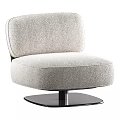 Brown Velvet Single Sofa With Swivel Metal Base And Comfortable Design
