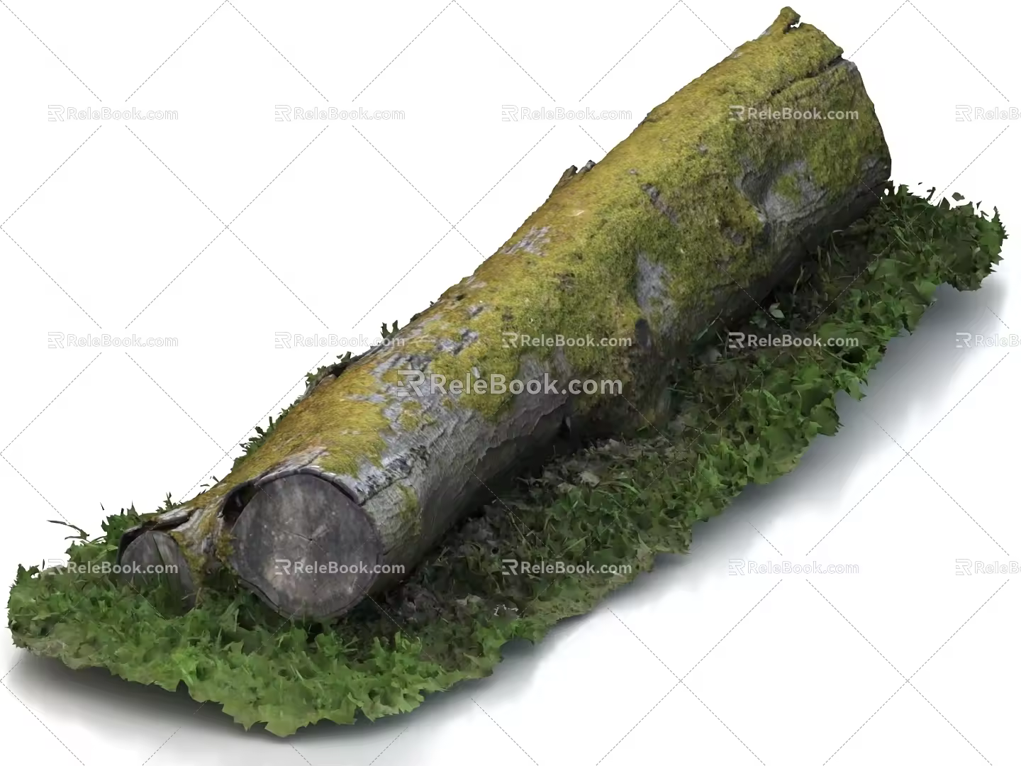 tree trunk moss wood wood moss trunk 3d model
