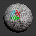 Golf Ball Equipment With Dimple Design Colorful Markers And 0.6mm Label