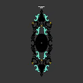 Ornate Decorative Component With Intricate Scroll Patterns And Circular Center