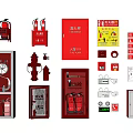 Fire fighting equipment combination 3d model