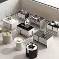 Bed End Stool Combination Sofa Bench Sofa Stool 3d model