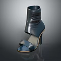 Fashionable Leather High Heel Sandals Featuring Open Toe And Ankle Strap Design